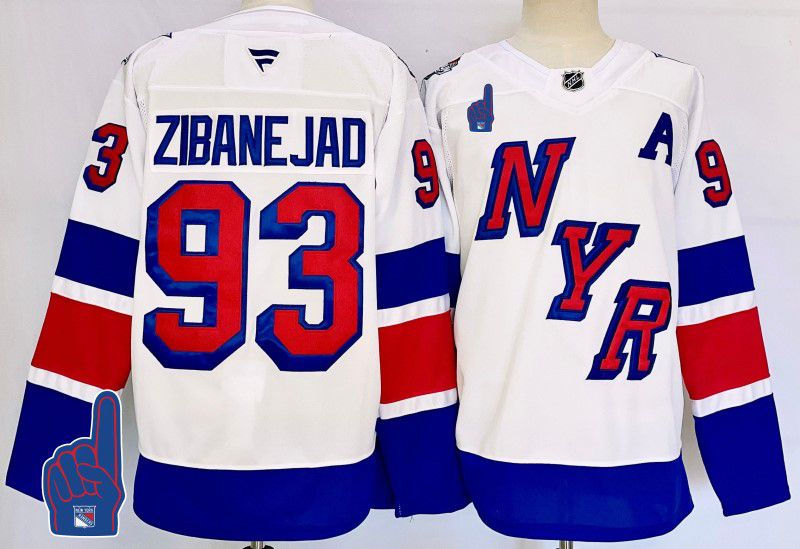 Men New York Rangers #93 Zibanejad White Fanatics 2025 NHL Jersey style 3->new york rangers->NHL Jersey